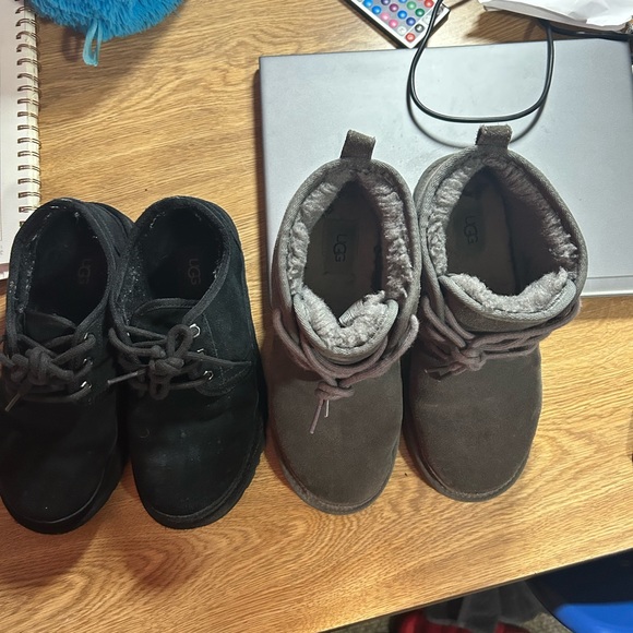 black and grey ugg boots